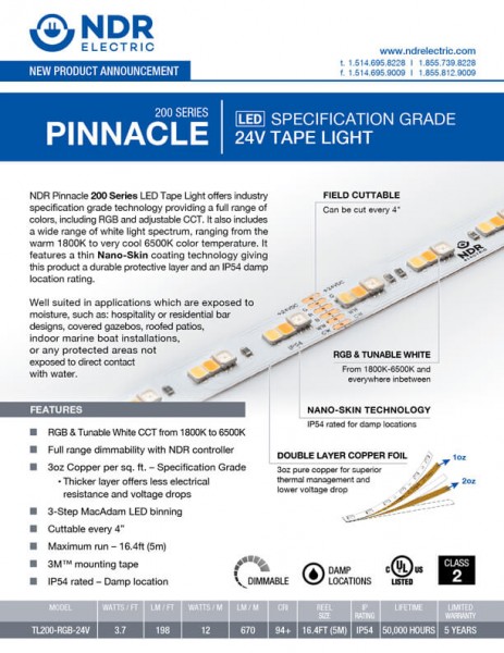 Sell Sheets: Pinnacle 200 Series