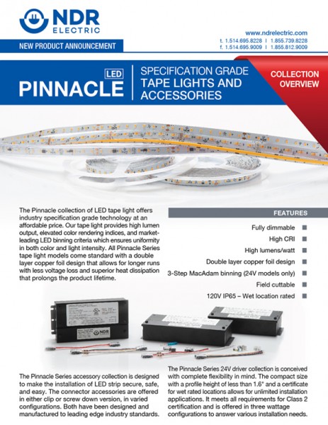 Sell Sheets: Pinnacle Series